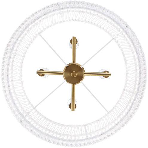 Ellie 4 Light 19 inch Modern Brushed Gold Chandelier Ceiling Light
